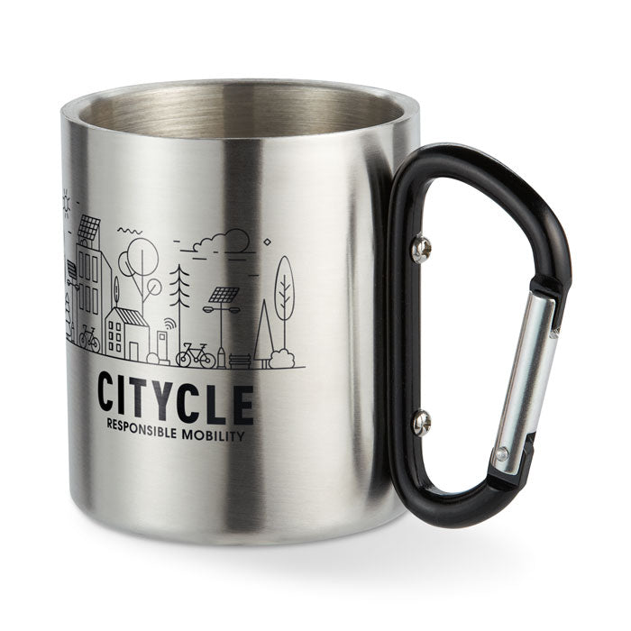 Metal Mug with Carabiner Handle
