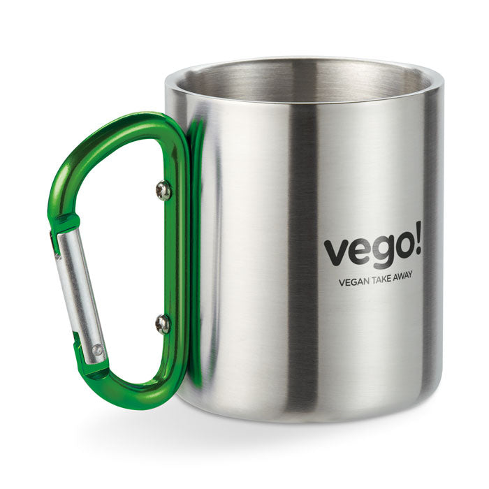 Metal Mug with Carabiner Handle