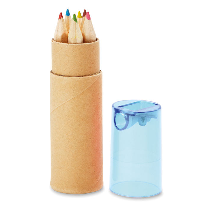 6 Colouring Pencils in Paper Tube