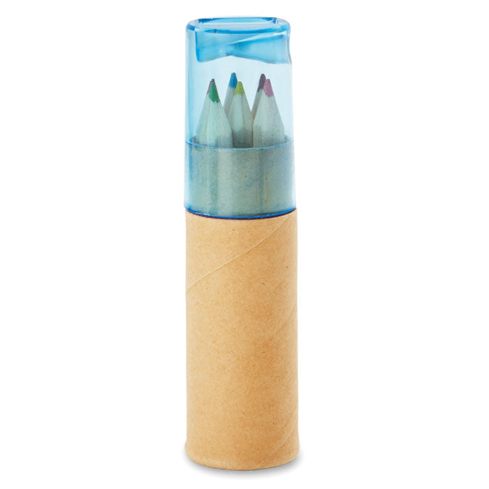 6 Colouring Pencils in Paper Tube