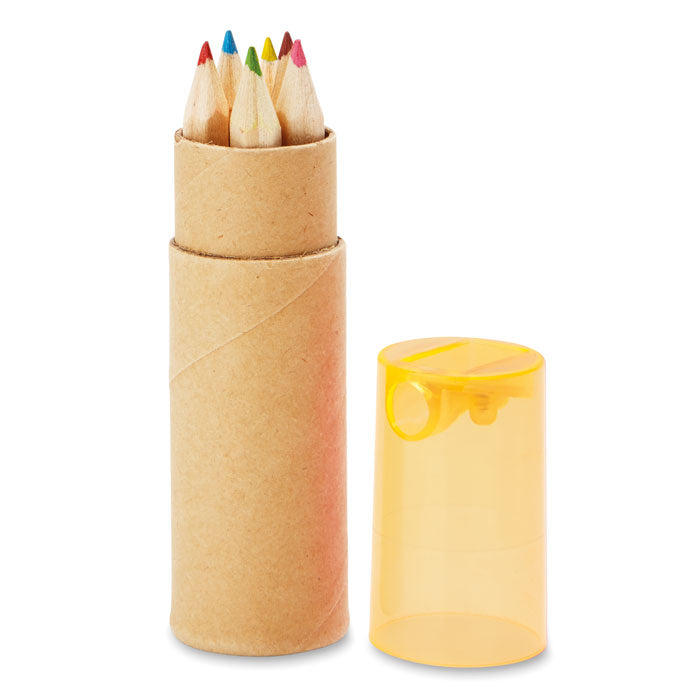 6 Colouring Pencils in Paper Tube