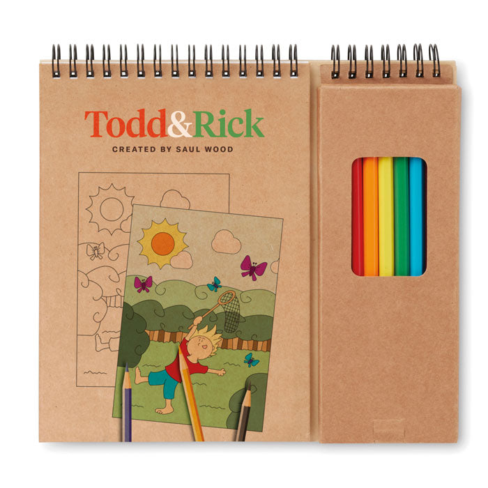 Kids Drawing Set with Pencils and Notepad