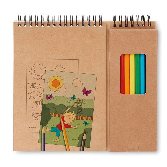 Kids Drawing Set with Pencils and Notepad