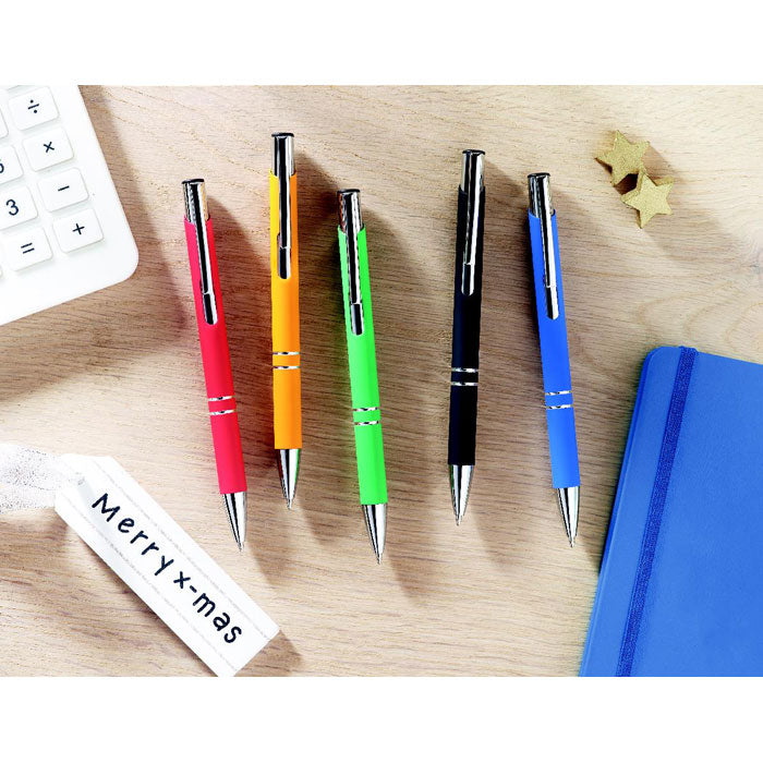 Push Button Ballpoint Pen with Rubber Finish