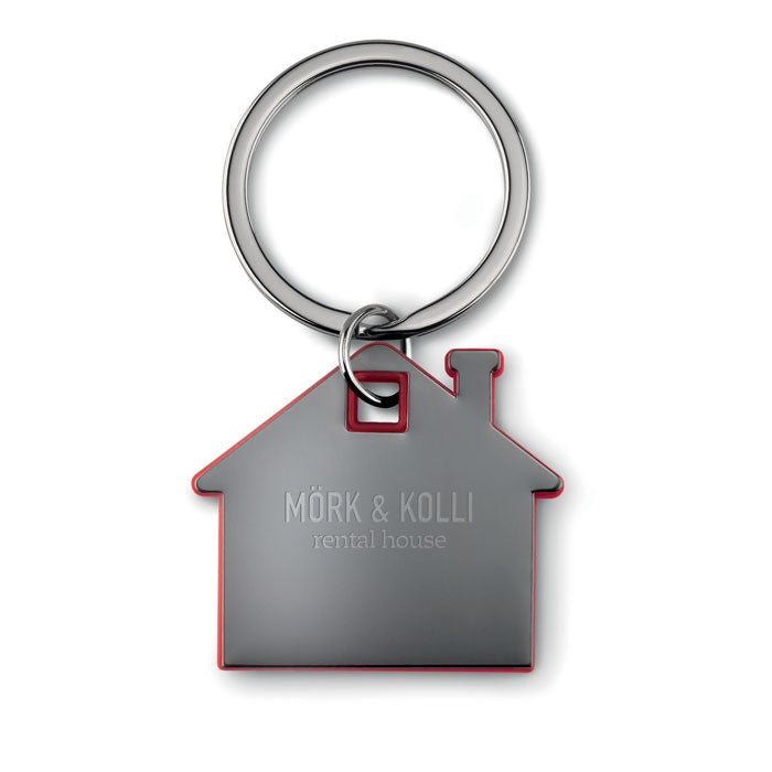Plastic House Shaped Keyring