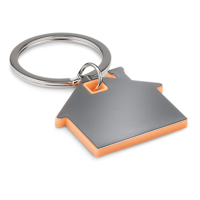 Plastic House Shaped Keyring
