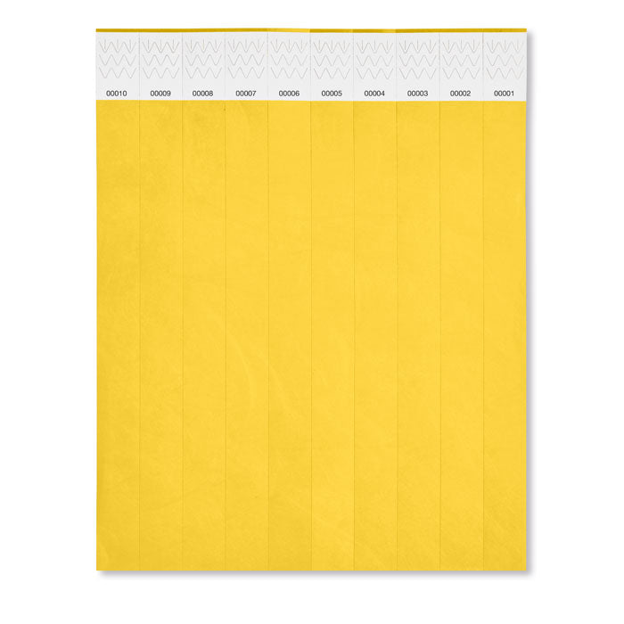 Sheet of 10 Wristbands