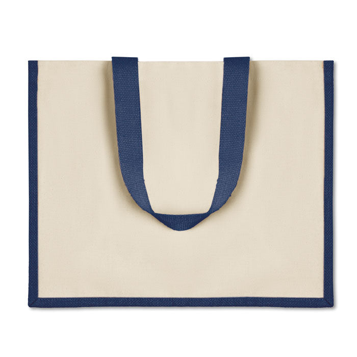 Jute and Canvas Shopping Bag