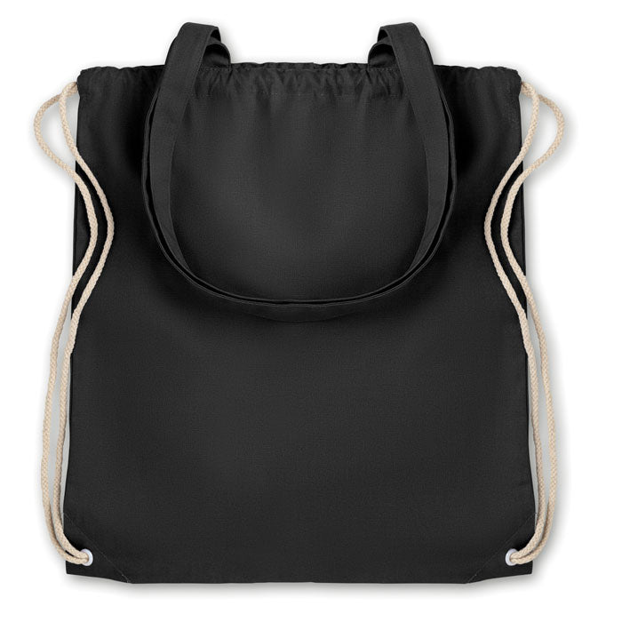 Canvas Shopping Bag with Handles and Drawstring
