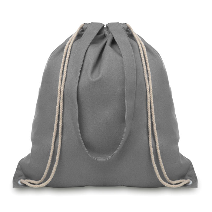 2-in-1 Canvas Shopper and Drawstring Bag