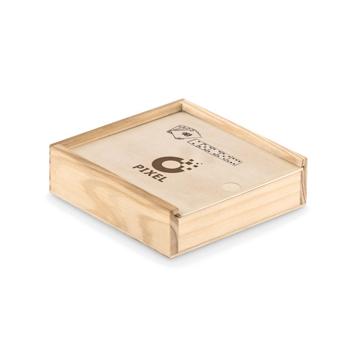 Playing Cards and Dice Set in Wooden Box