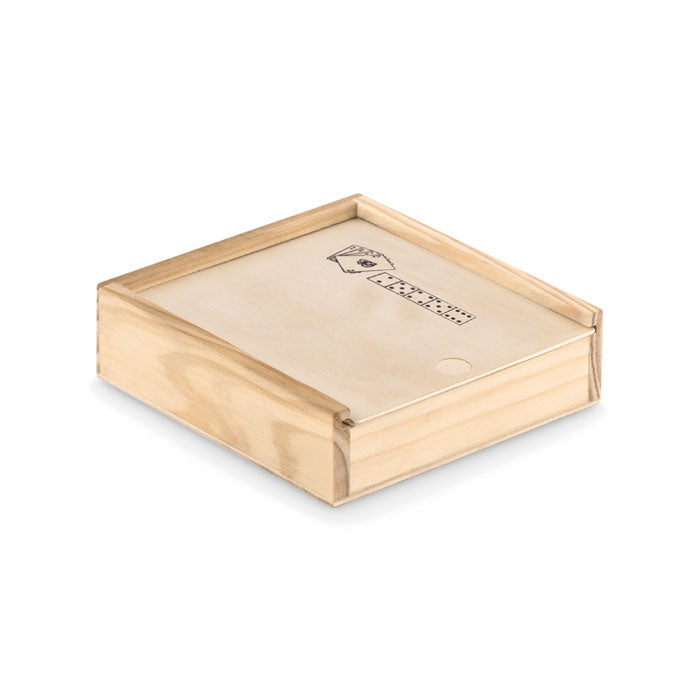 Playing Cards and Dice Set in Wooden Box