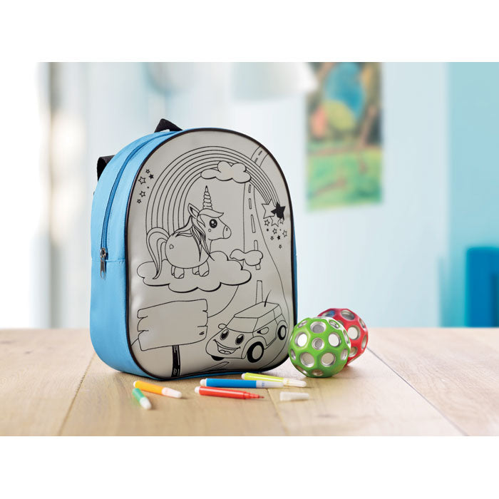 Backpack with Marker Pens