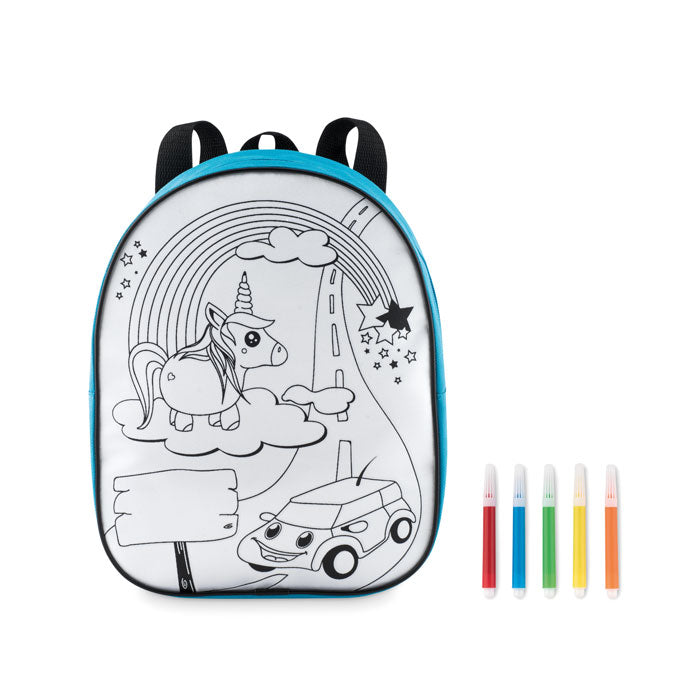 Backpack with Marker Pens