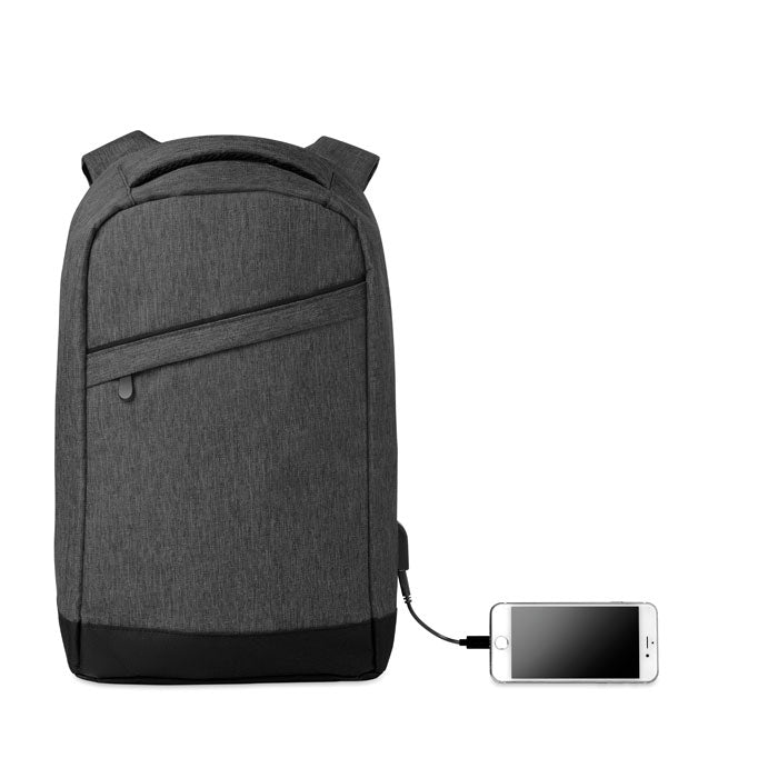Polyester Backpack with USB Plug
