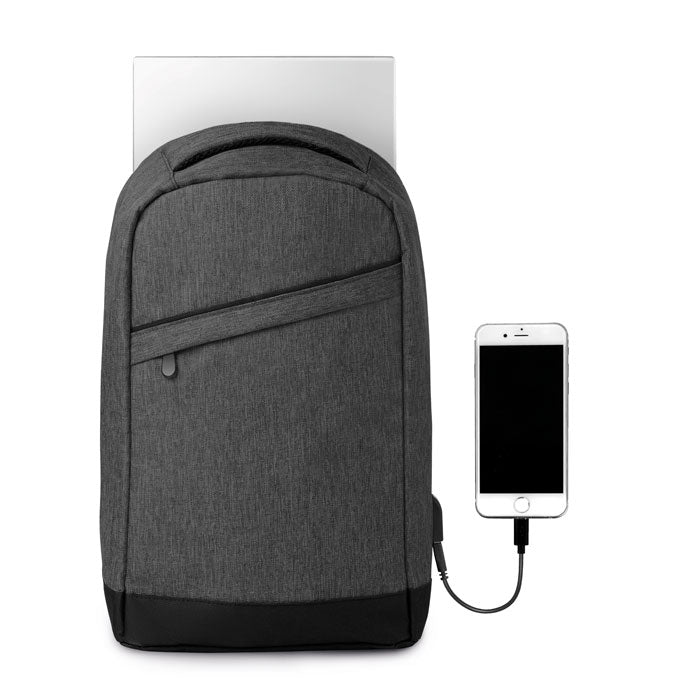 Polyester Backpack with USB Plug