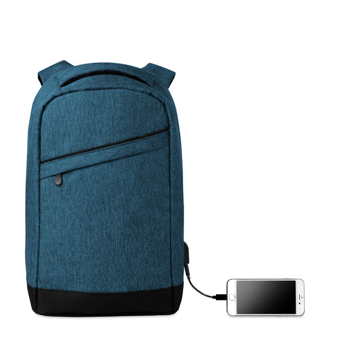 Polyester Backpack with USB Plug