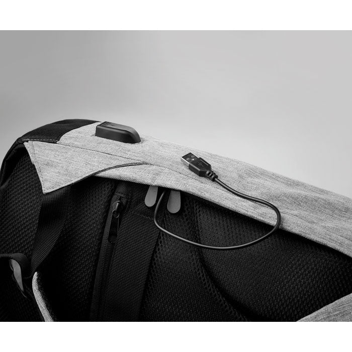 Polyester Backpack with USB Plug