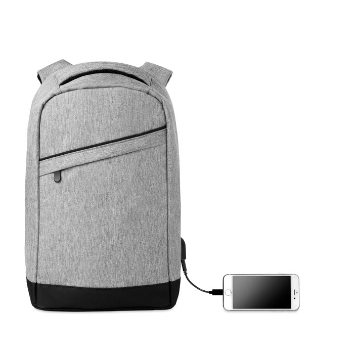 Polyester Backpack with USB Plug
