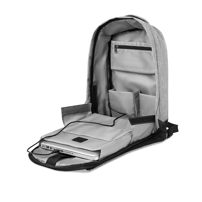 Polyester Backpack with USB Plug