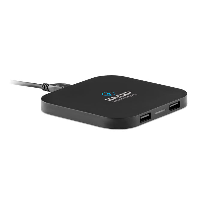 Wireless Charging Pad with 2 Port Hubs