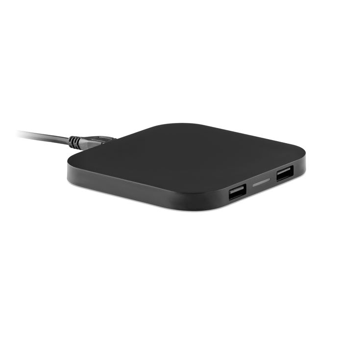 Wireless Charging Pad with 2 Port Hubs
