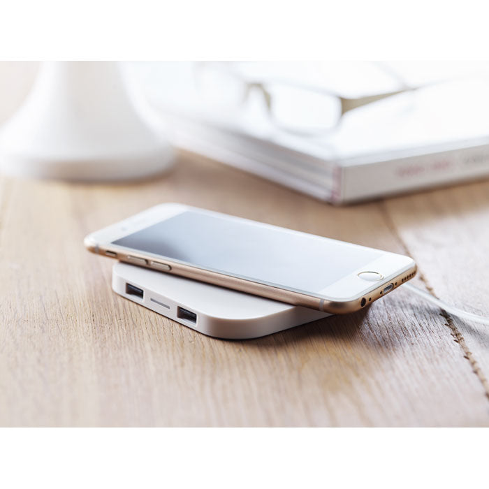 Wireless Charging Pad with 2 Port Hubs