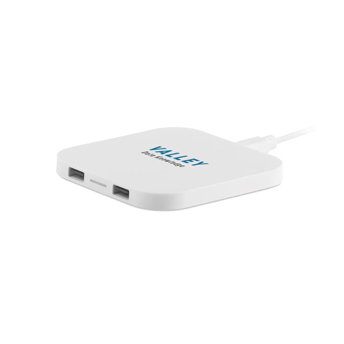Wireless Charging Pad with 2 Port Hubs