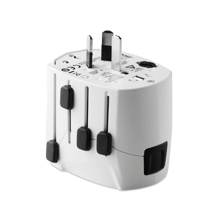 Pro World 3-Pole Travel Plug Adapter