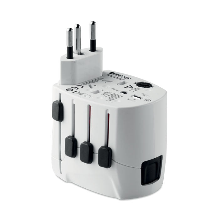 Pro World 3-Pole Travel Plug Adapter