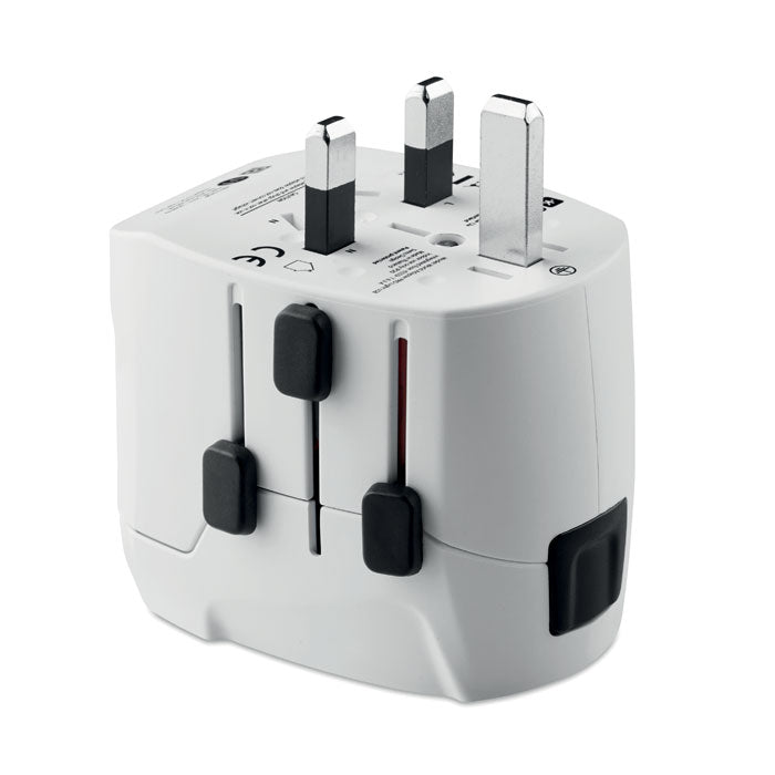 3-Pole Travel Plug and USB Charger
