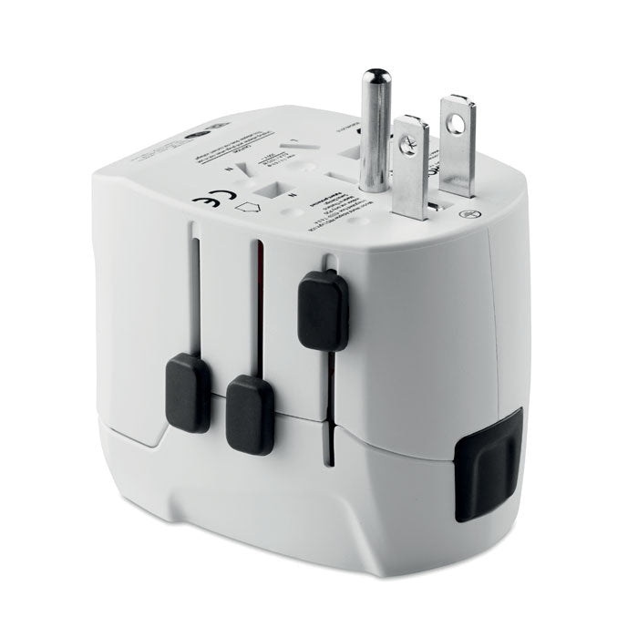 3-Pole Travel Plug and USB Charger