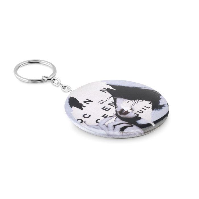 Keyring Pin Button with Bottle Opener
