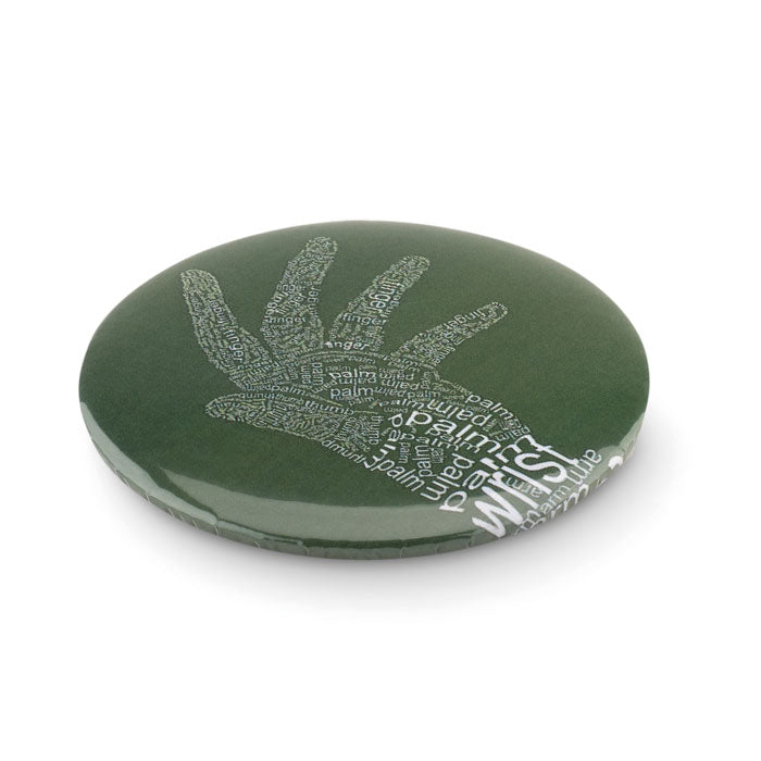 Metal Compact Mirror Button