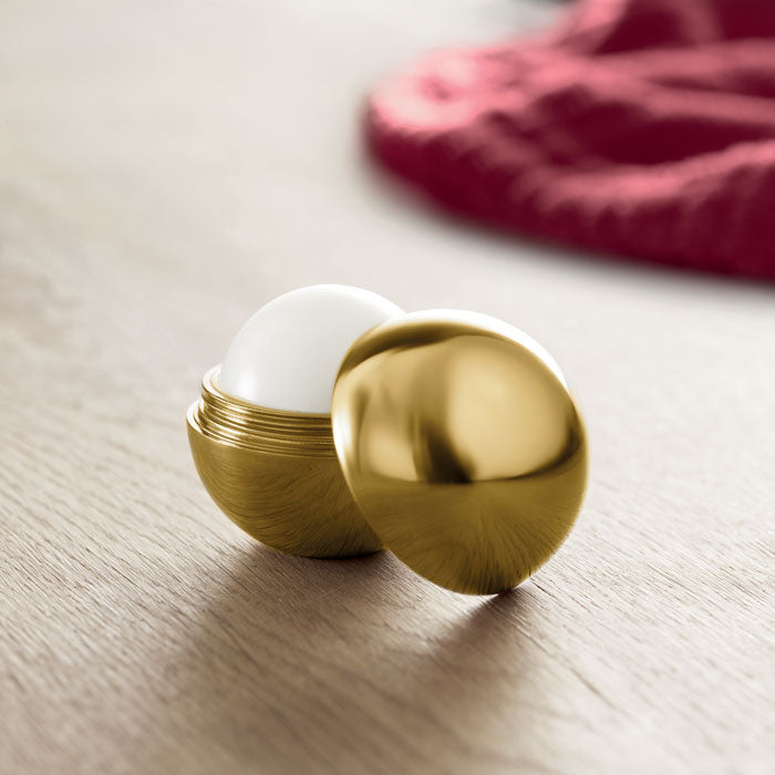 Lip Balm in Round Metallic Case