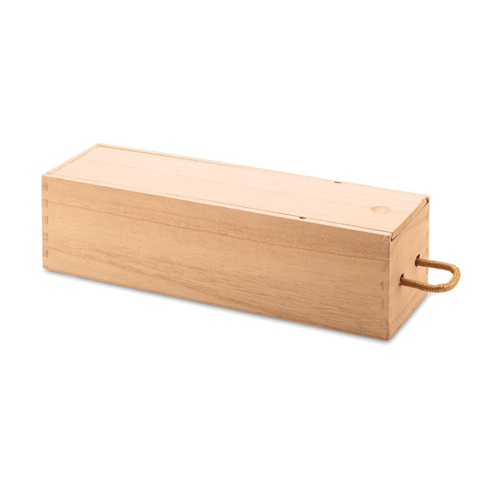 Wooden Wine Box with Cord Handle