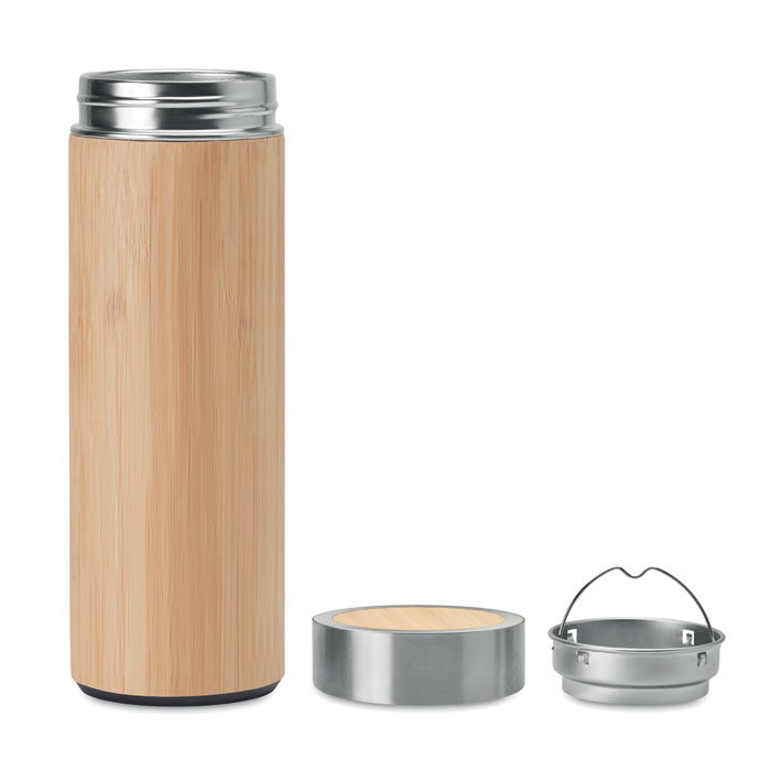 Double Walled Bamboo Flask