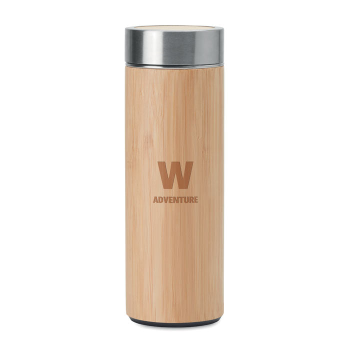 Double Walled Bamboo Flask