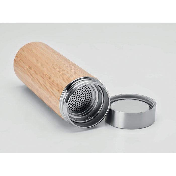 Double Walled Bamboo Flask