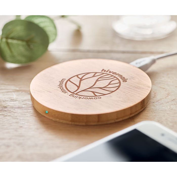 Wireless Charger in Natural Bamboo