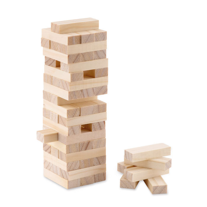 Toppling Tower Game in Cotton Pouch