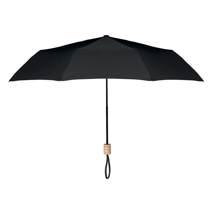 21 Inch Foldable Umbrella with Wooden Handle