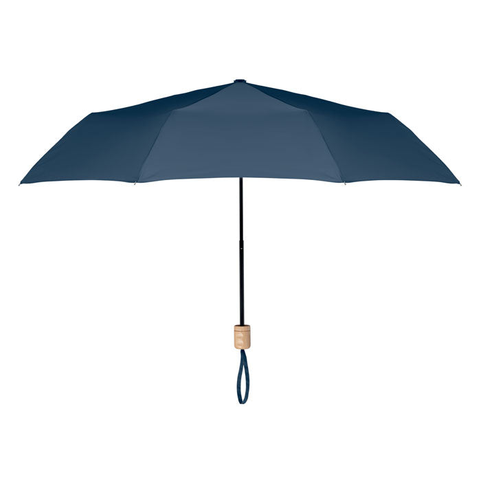 21 Inch Foldable Umbrella with Wooden Handle