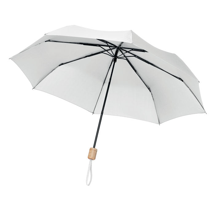 21 Inch Foldable Umbrella with Wooden Handle
