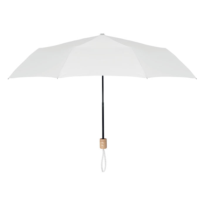 21 Inch Foldable Umbrella with Wooden Handle