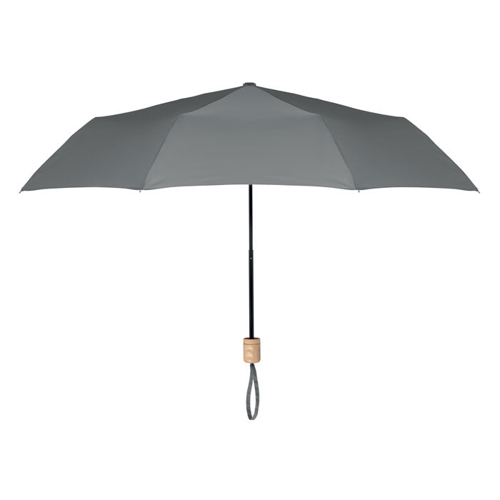 21 Inch Foldable Umbrella with Wooden Handle