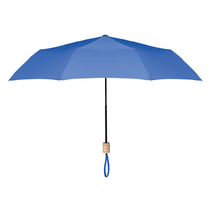 21 Inch Foldable Umbrella with Wooden Handle