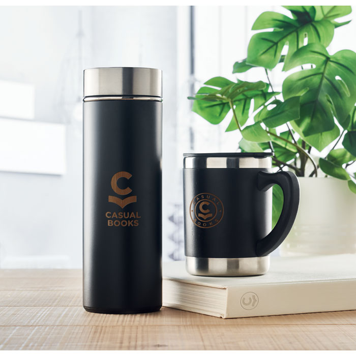Double Walled Mug with Bamboo Case