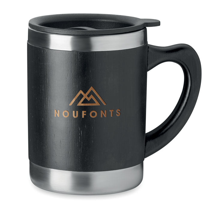 Double Walled Mug with Bamboo Case