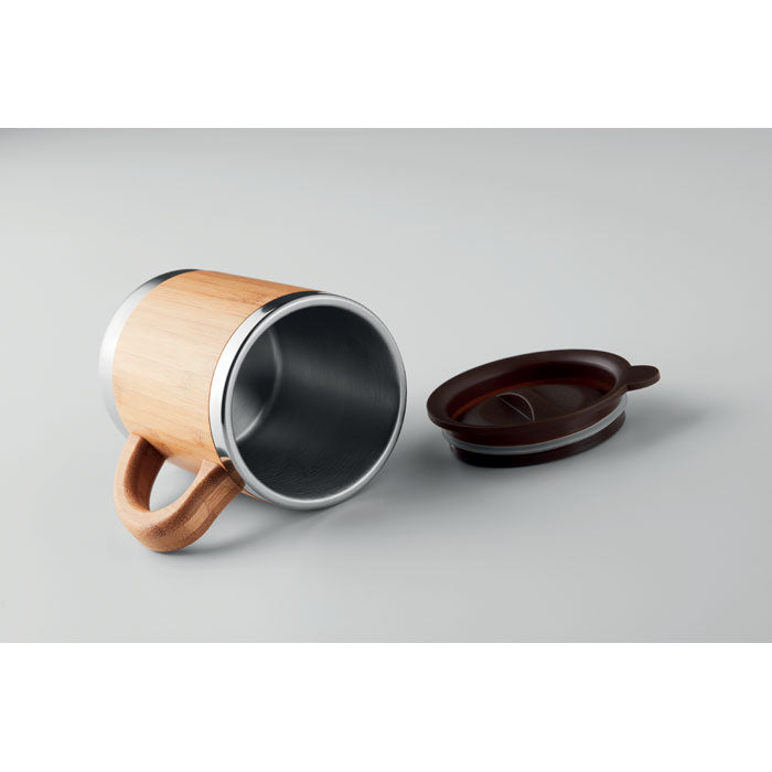 Double Walled Mug with Bamboo Case